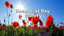 Memorial Day Safety. A field of flowers against the sky.